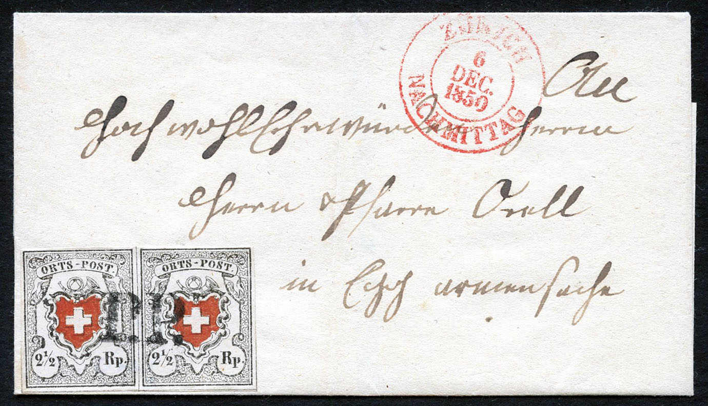 Ortspost en paire sur petite lettre, Lot 344